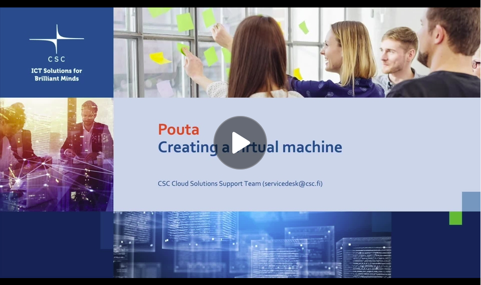 Pouta - Creating a virtual machine