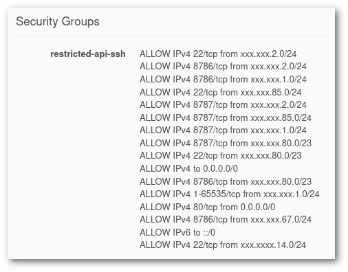 Restricted API SSH