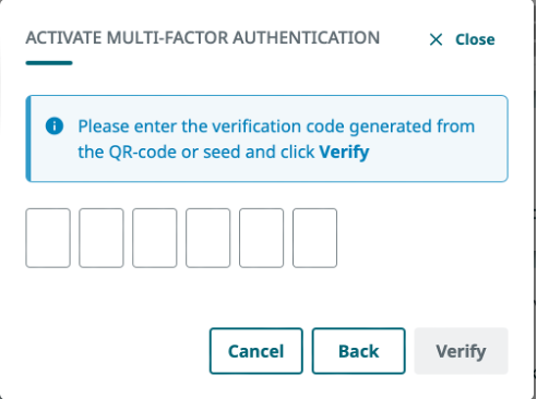 type in 6-digit code