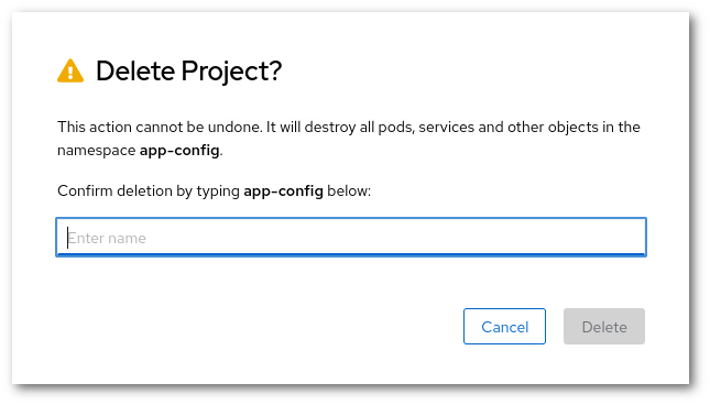 Delete Project